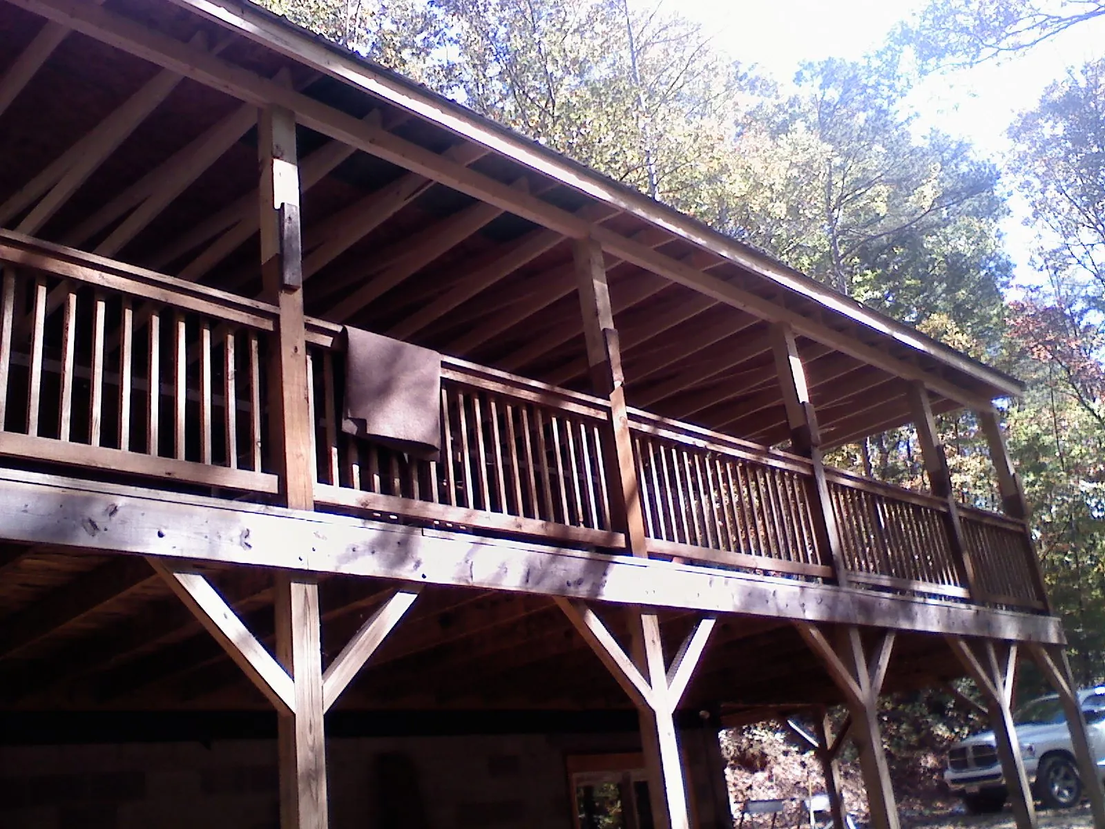 Timber framing under a new elevated porch and deck — Roof Leak Repair in Allardt by Roofing Brothers